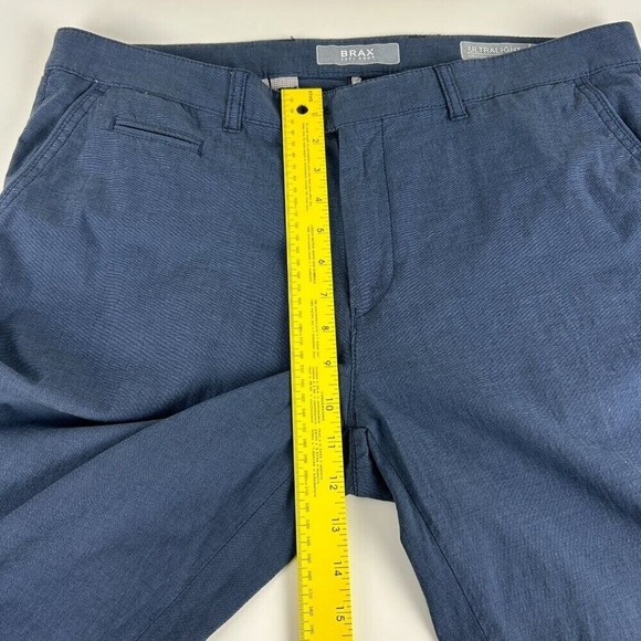 Brax Pants Men 37x29* Blue Everest Ultralight Chino Straight Regular Fit Stretch - Picture 10 of 15